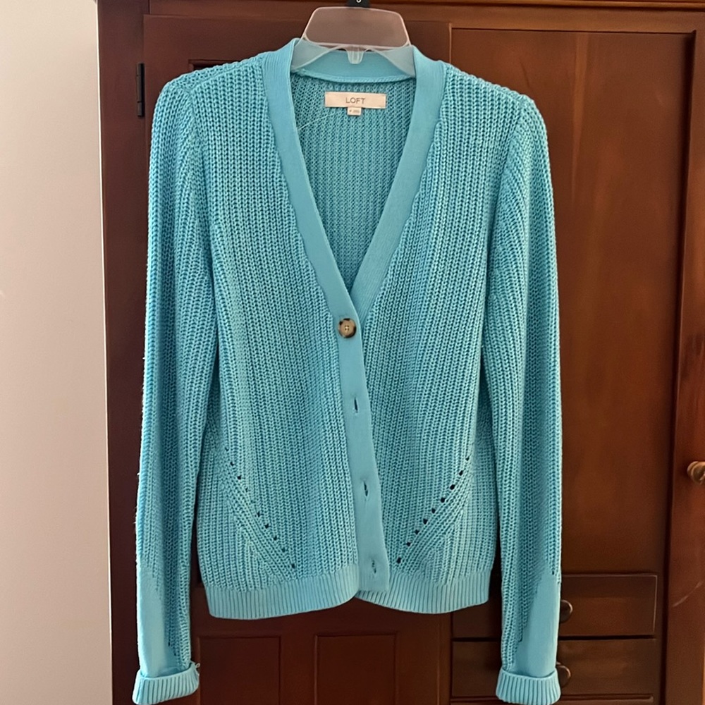 LOFT cotton cardigan , medium
